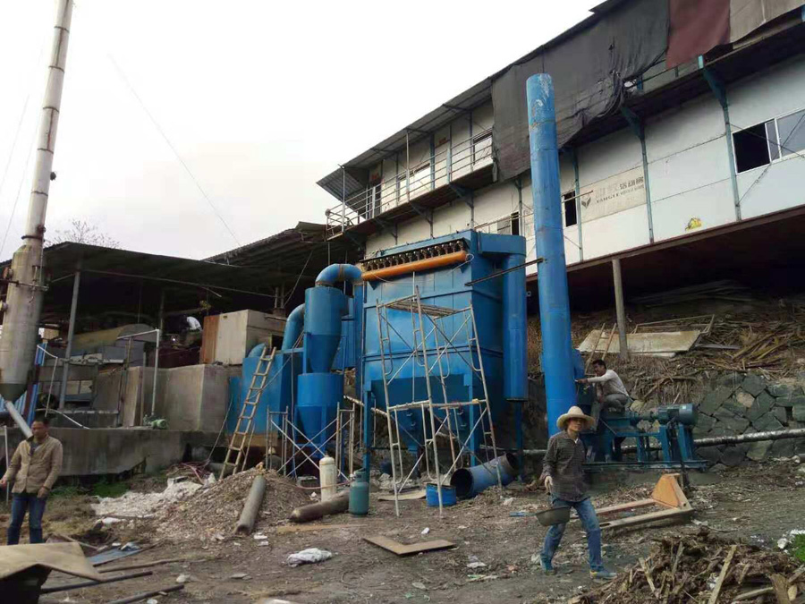 福建古田生物質(zhì)鍋爐除塵器安裝現(xiàn)場